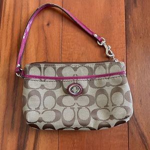 Coach signature wristlet